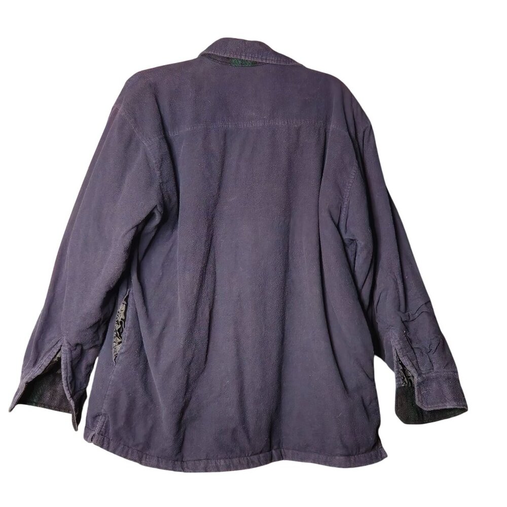 VTG Marino Bay Mens Heavyweight Flannel Shirt Jacket XL Blue Lined Double Layer - Picture 7 of 7
